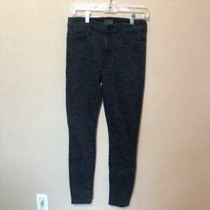 Mother high waisted looker bad cat leopard print denim skinny jeans